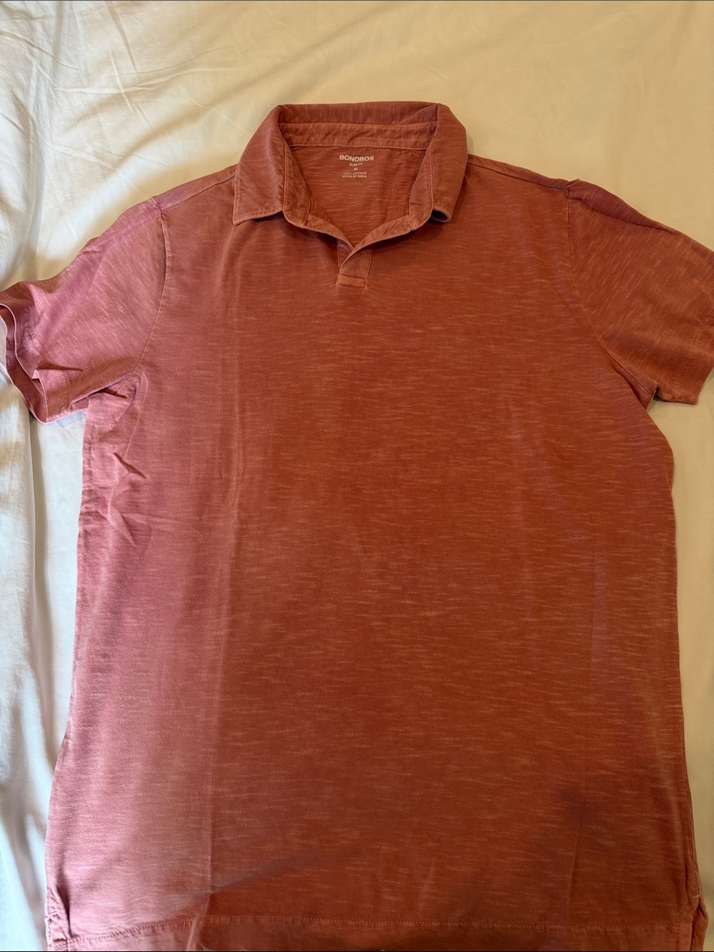 Bonobos Men's Rust Red Slub Polo